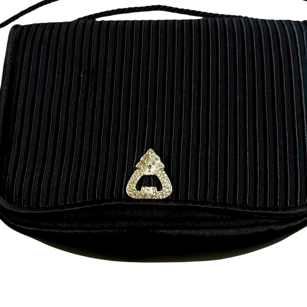 Bally RARE Vintage Made in Italy Bag, ribbed fabric, embellished accent closure
